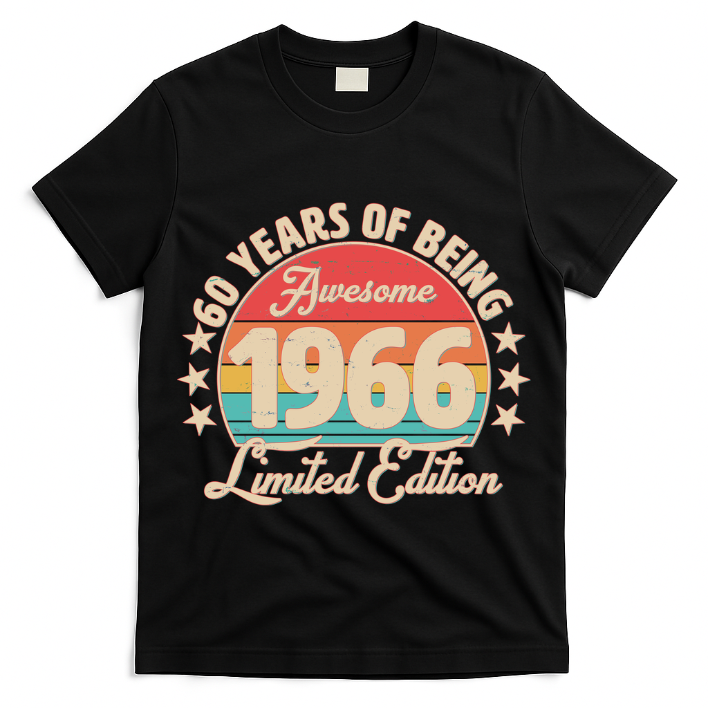 60th Birthday 60 Years Of Being Awesome 1966 Limited Edition T-Shirt