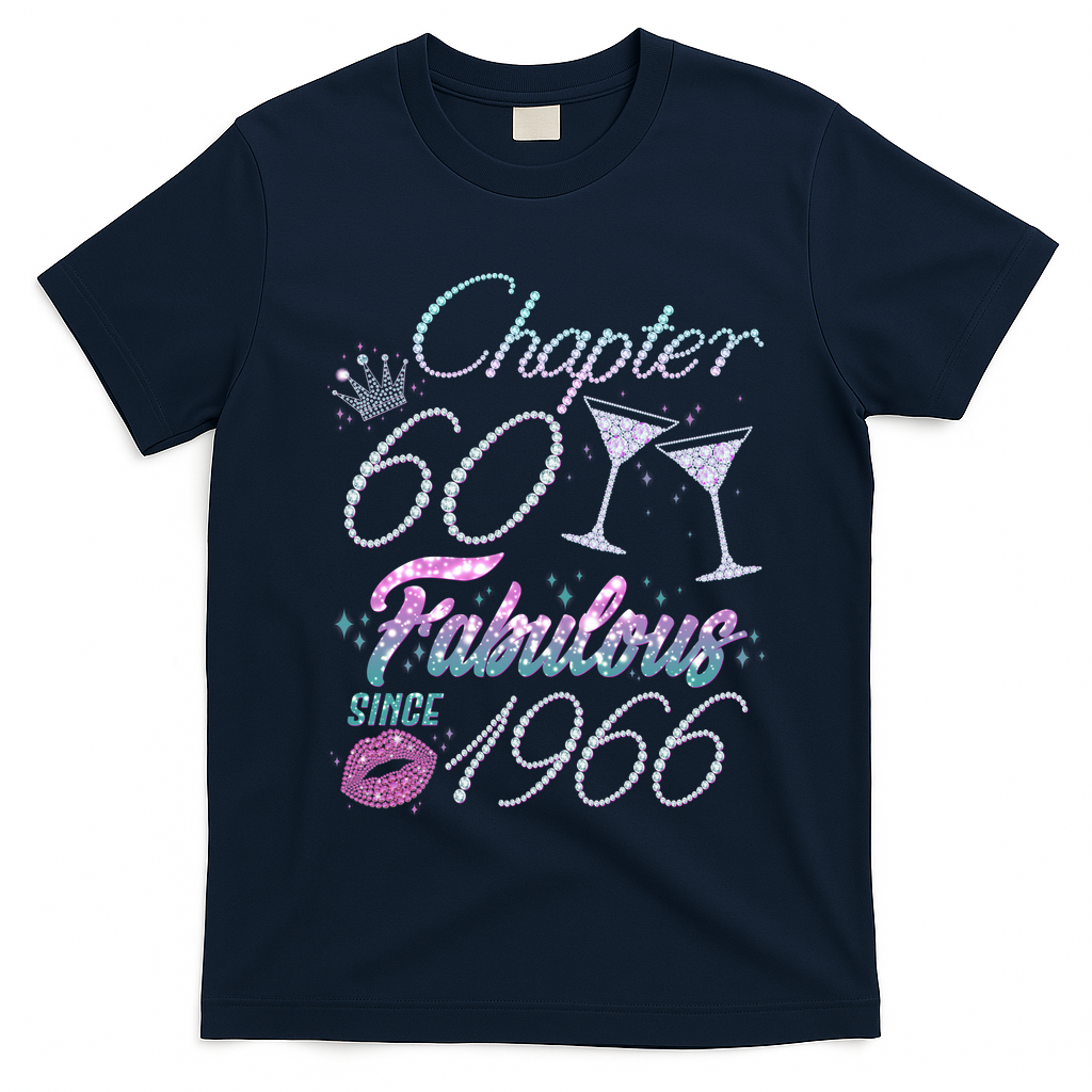 60th Birthday Chapter 60 Fabulous Since 1966 Rhinestones Diamonds T-Shirt