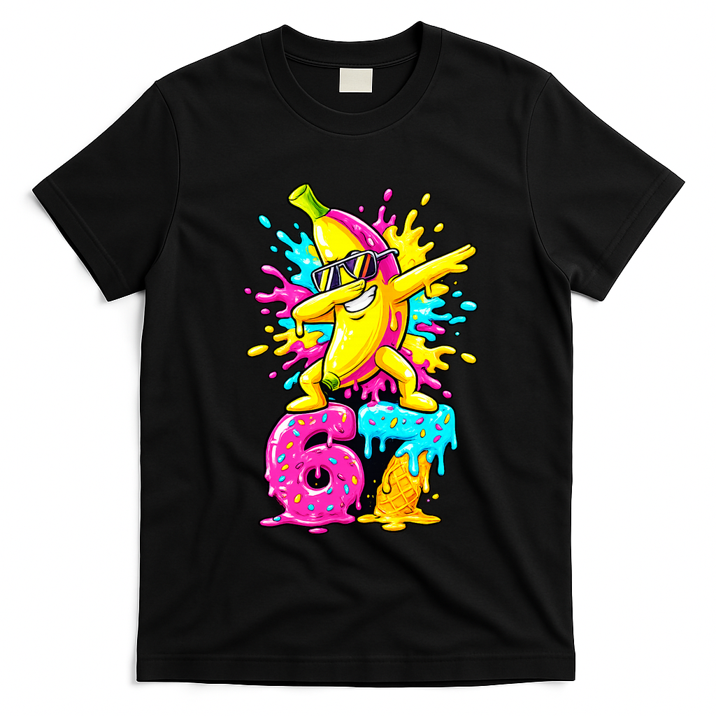 67 Baseball Ice Cream Six Seven Banana T-Shirt