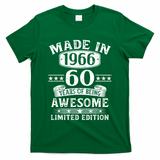 60th Birthday Made In 1966 60 Years Of Being Awesome Limited Edition T-Shirt