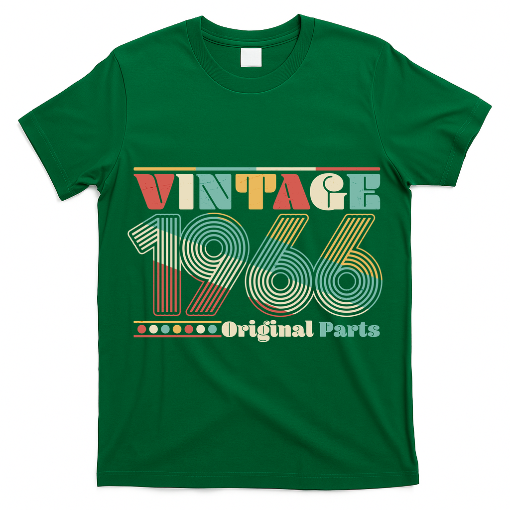 60th Birthday Retro Style Vintage 1966 Original Parts T-Shirt