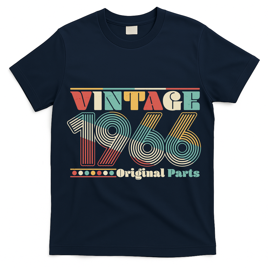 60th Birthday Retro Style Vintage 1966 Original Parts T-Shirt