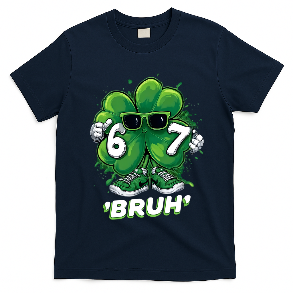 67 Bruh St. Patrick's Day Funny 6-7 Meme Six Seven T-Shirt