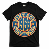 60th Birthday Vintage 1966 All Original Parts Shield Emblem  T-Shirt