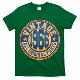 60th Birthday Vintage 1966 All Original Parts Shield Emblem  T-Shirt