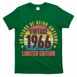 60th Birthday Vintage 1966 60 Years Of Being Awesome Limited Edition  T-Shirt