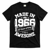 60th Birthday Vintage Crown Made In 1966 60 Years Of Being Awesome T-Shirt