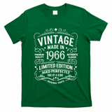 60th Birthday Vintage Made In 1966 Premium Quality Authentic Classic Birthday T-Shirt