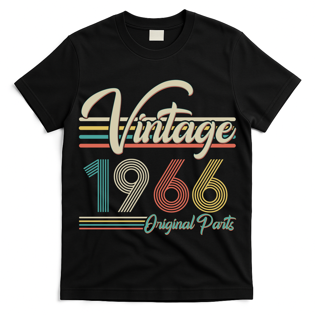 60th Birthday Vintage 1966 Original Parts Birthday T-Shirt