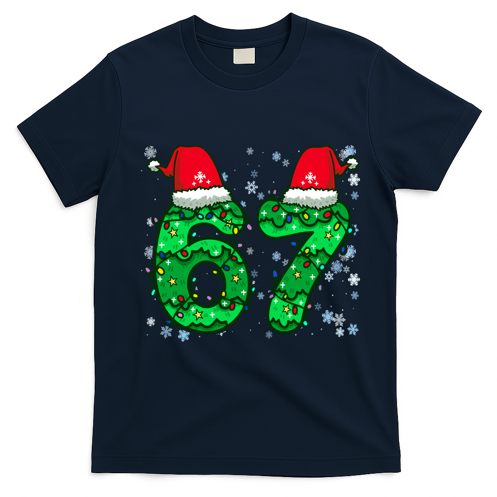 67 Christmas  T-Shirt - Navy Blue