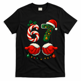 67 Christmas 6-7 Meme Holiday Santa Hands Six Seven T-Shirt - Black