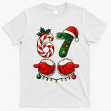 67 Christmas 6-7 Meme Holiday Santa Hands Six Seven T-Shirt - White