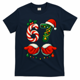67 Christmas 6-7 Meme Festive Gen Alpha Slang T-Shirt - Navy Blue