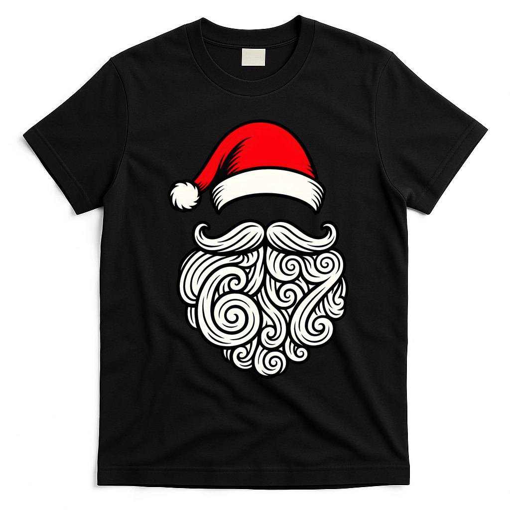 6-7 Christmas 67 Santa Six Seven Christmas T-Shirt - Black