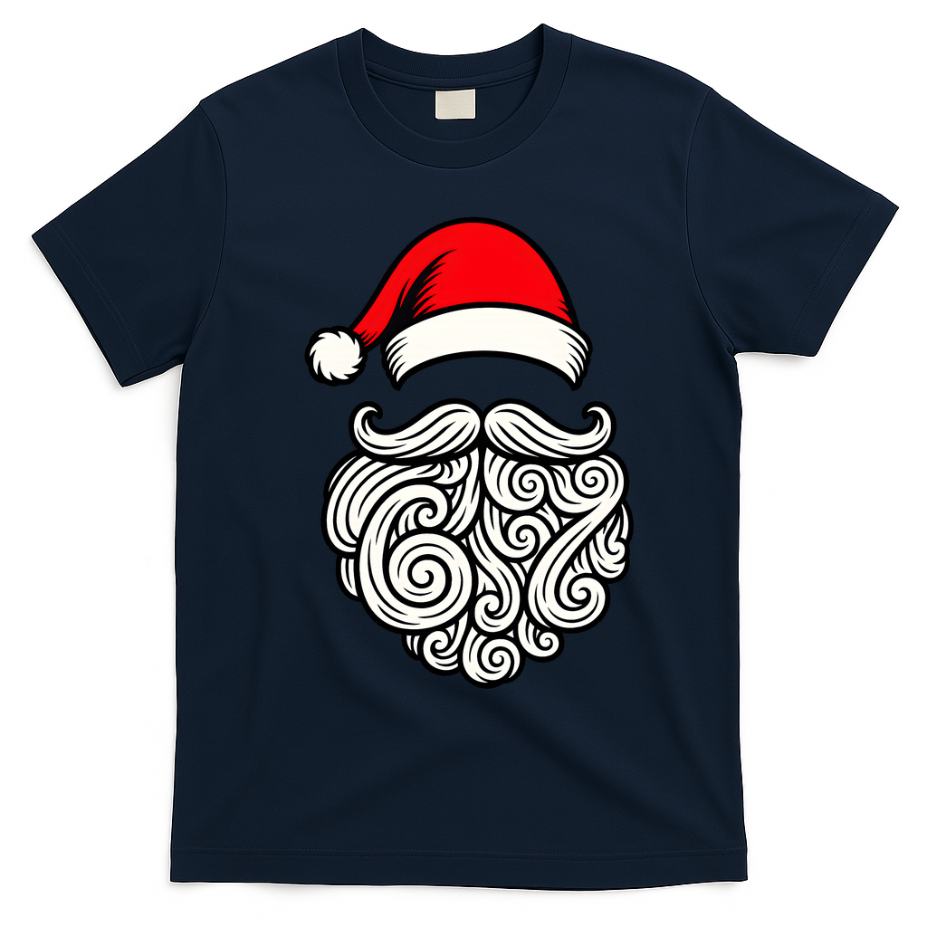 6-7 Christmas 67 Santa Six Seven Christmas T-Shirt - Navy Blue