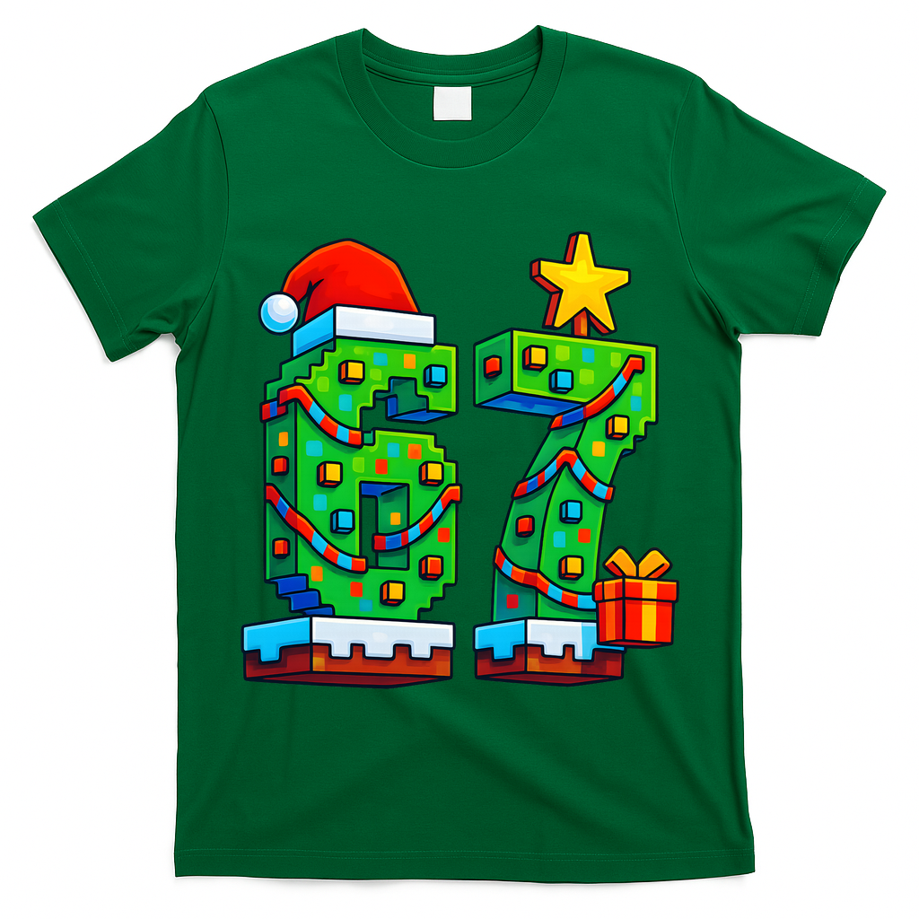 67 Christmas 6-7 Gaming School Meme Six Seven Gamer T-Shirt