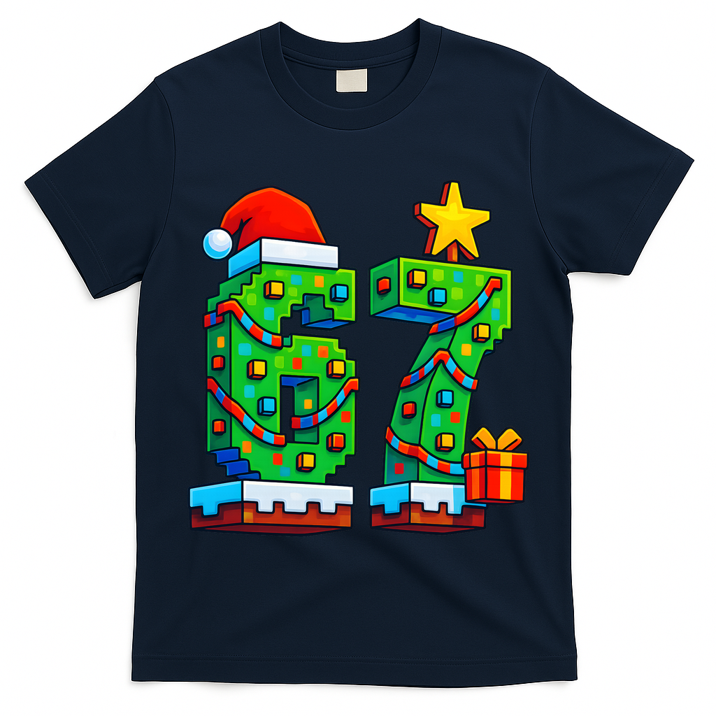 67 Christmas 6-7 Gaming School Meme Six Seven Gamer T-Shirt