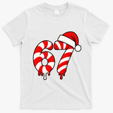 67 Christmas Candy Cane Number Sixty Seven Santa  T-Shirt - White