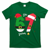 67 Christmas Funny 6-7 Meme Six Seven Xmas T-Shirt - Irish Green