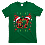 67 Christmas Plaid Number Viral Meme 6-7 Six Seven T-Shirt - Irish Green