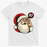 67 Christmas Six Seven Meme Brainrot Santa Claus T-Shirt - White