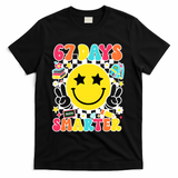 67th Day Of School 67 Days Smarter Students Teacher T-Shirt - Black