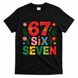 67 Funny 6-7 Christmas Meme T-Shirt - Black