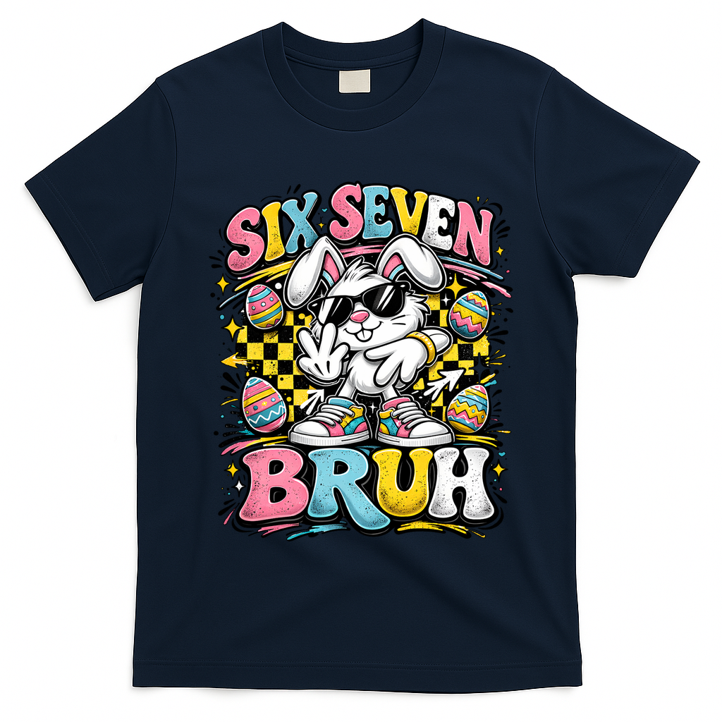 6-7 Funny Easter Bunny 67 Meme Six Seven Bruh Rabbit T-Shirt