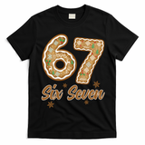 67 Gingerbread Funny Christmas 6-7 Meme T-Shirt - Black