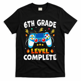6Th Grade Level Complete School Graduation Video Gamer T-Shirt - Black