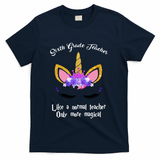 6Th Grade Unicorn Sixth Grade Teacher Funny Gift T-Shirt - Navy