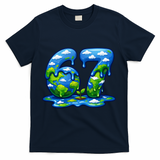 6-7 Meme 67 Six Seven Earth T-Shirt - Navy