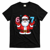 6-7 Meme Cool Santa Claus 67 T-Shirt - Black