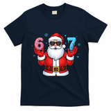 6-7 Meme Cool Santa Claus 67 T-Shirt - Navy Blue