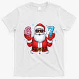 6-7 Meme Cool Santa Claus 67 T-Shirt - White
