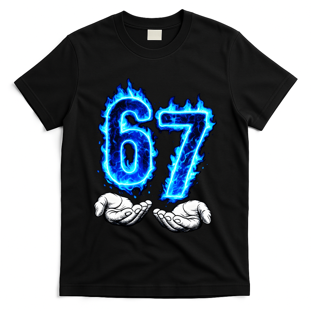 6-7 Meme Six Seven 67 Hands Meme Funny T-Shirt