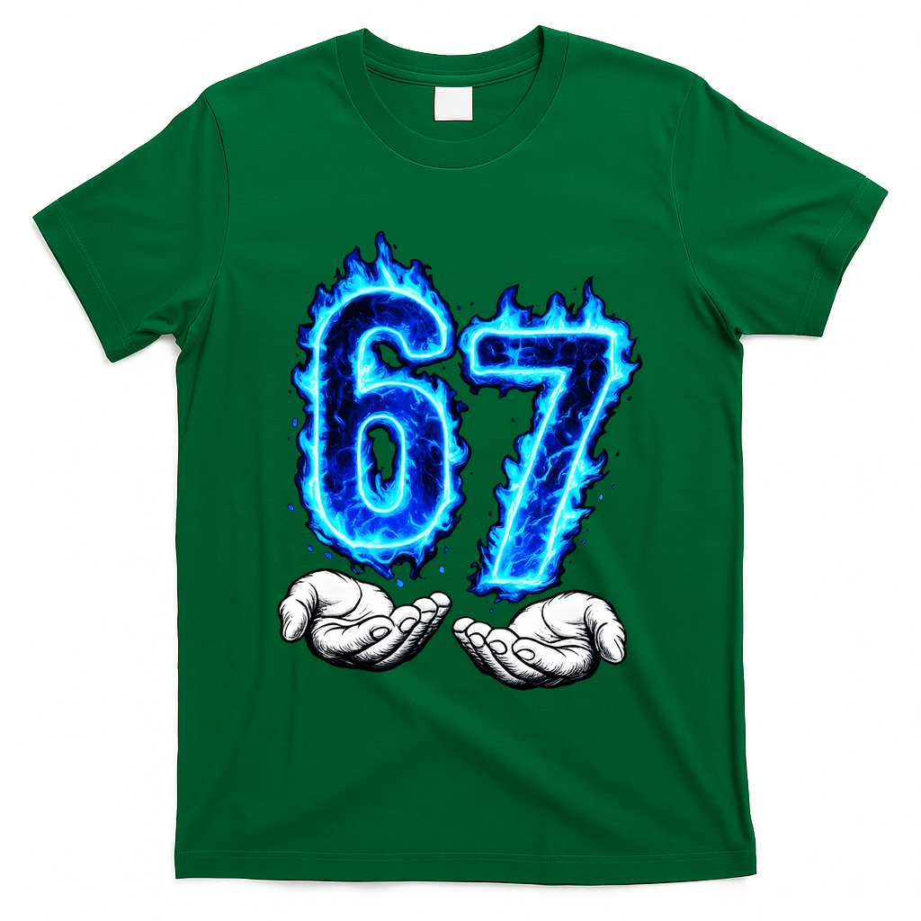 6-7 Meme Six Seven 67 Hands Meme Funny T-Shirt