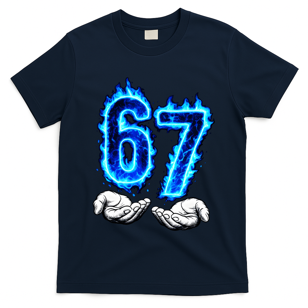 6-7 Meme Six Seven 67 Hands Meme Funny T-Shirt