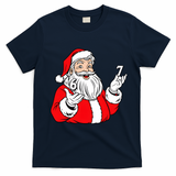 6-7 Santa Claus Christmas  T-Shirt - Navy Blue