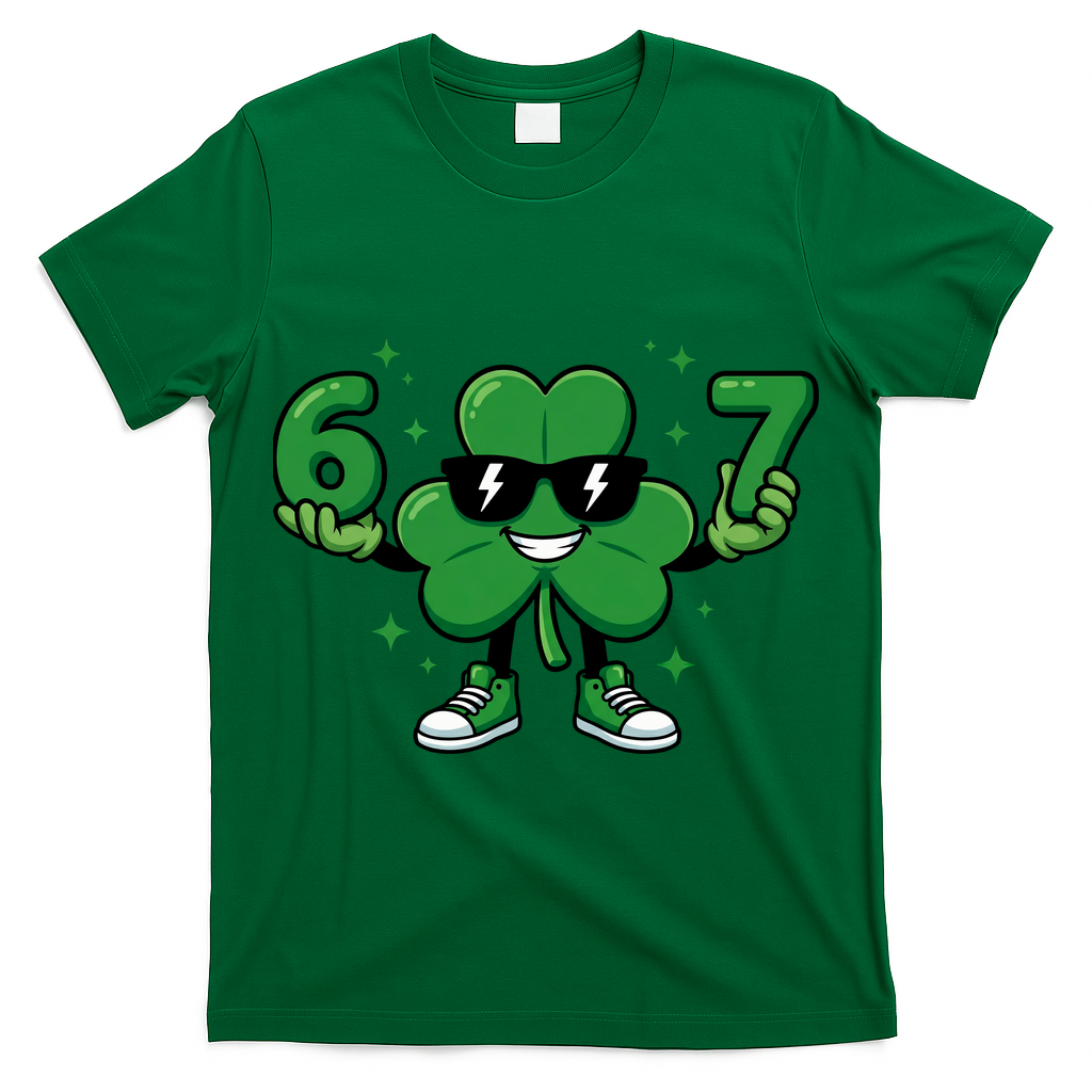 67 St Patricks Day Shamrock 6-7 Meme T-Shirt