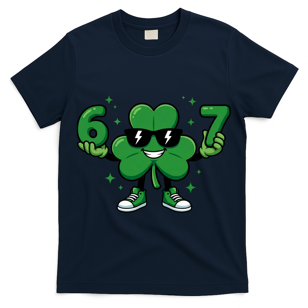 67 St Patricks Day Shamrock 6-7 Meme T-Shirt