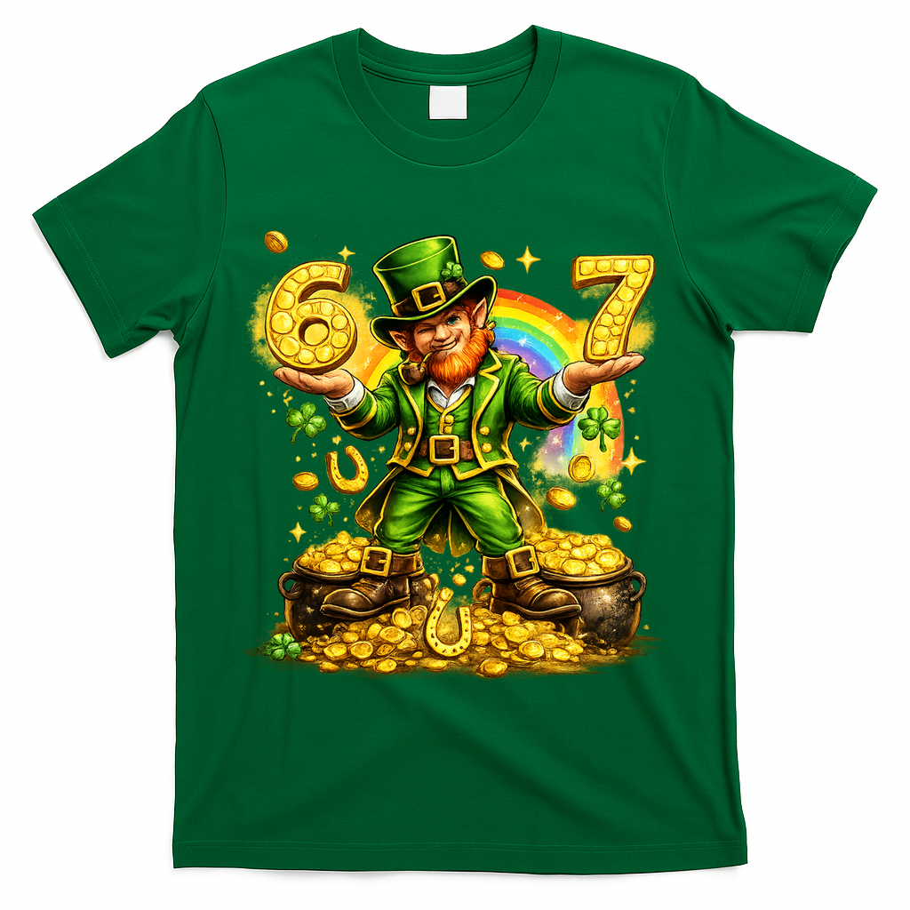 67 St Patricks Day Six Seven Meme Funny T-Shirt