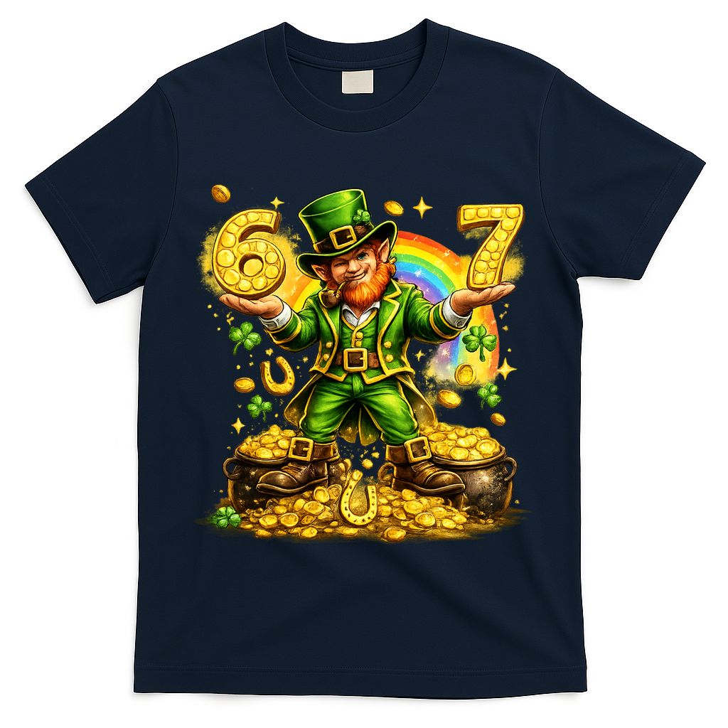 67 St Patricks Day Six Seven Meme Funny T-Shirt