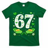 67 St Patricks Day Shamrock Clover Hands 6-7 Meme T-Shirt