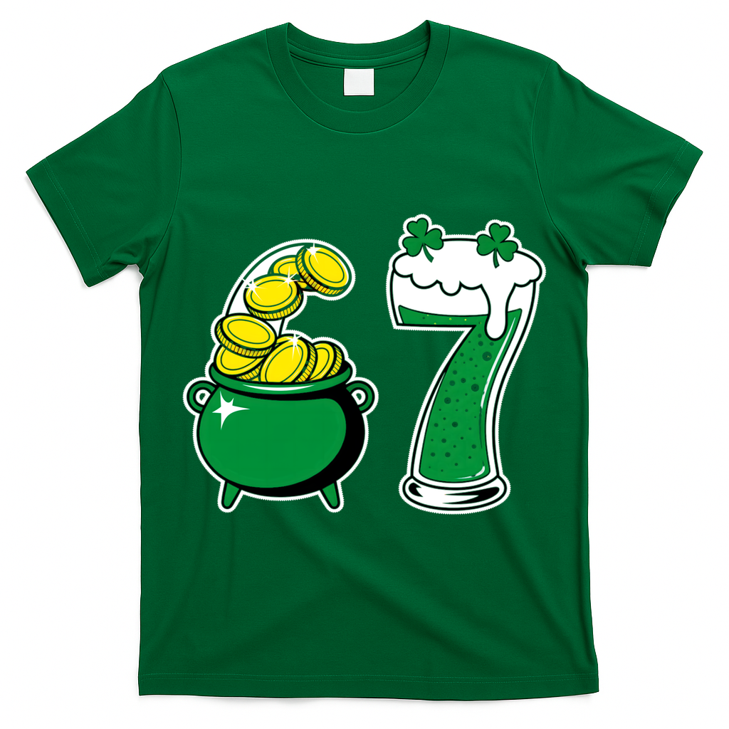 67 St Patrick?? Day Six Seven Meme Pot Of Gold T-Shirt