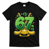 67 St Patricks Day Hockey Clover 6-7 Meme T-Shirt