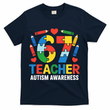 67 Teacher Autism Awareness 6-7 T-Shirt - Navy