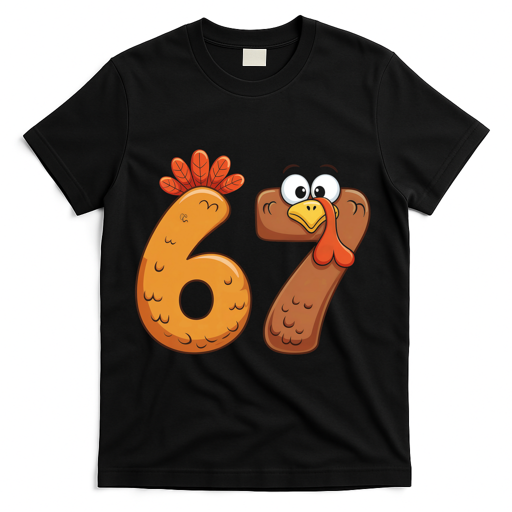 67 Thanksgiving Turkey T-Shirt - Black
