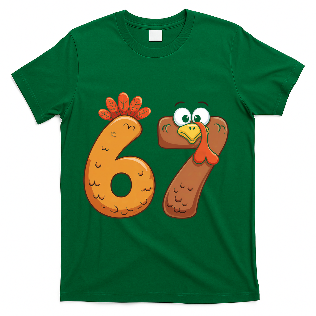 67 Thanksgiving Turkey T-Shirt - Green