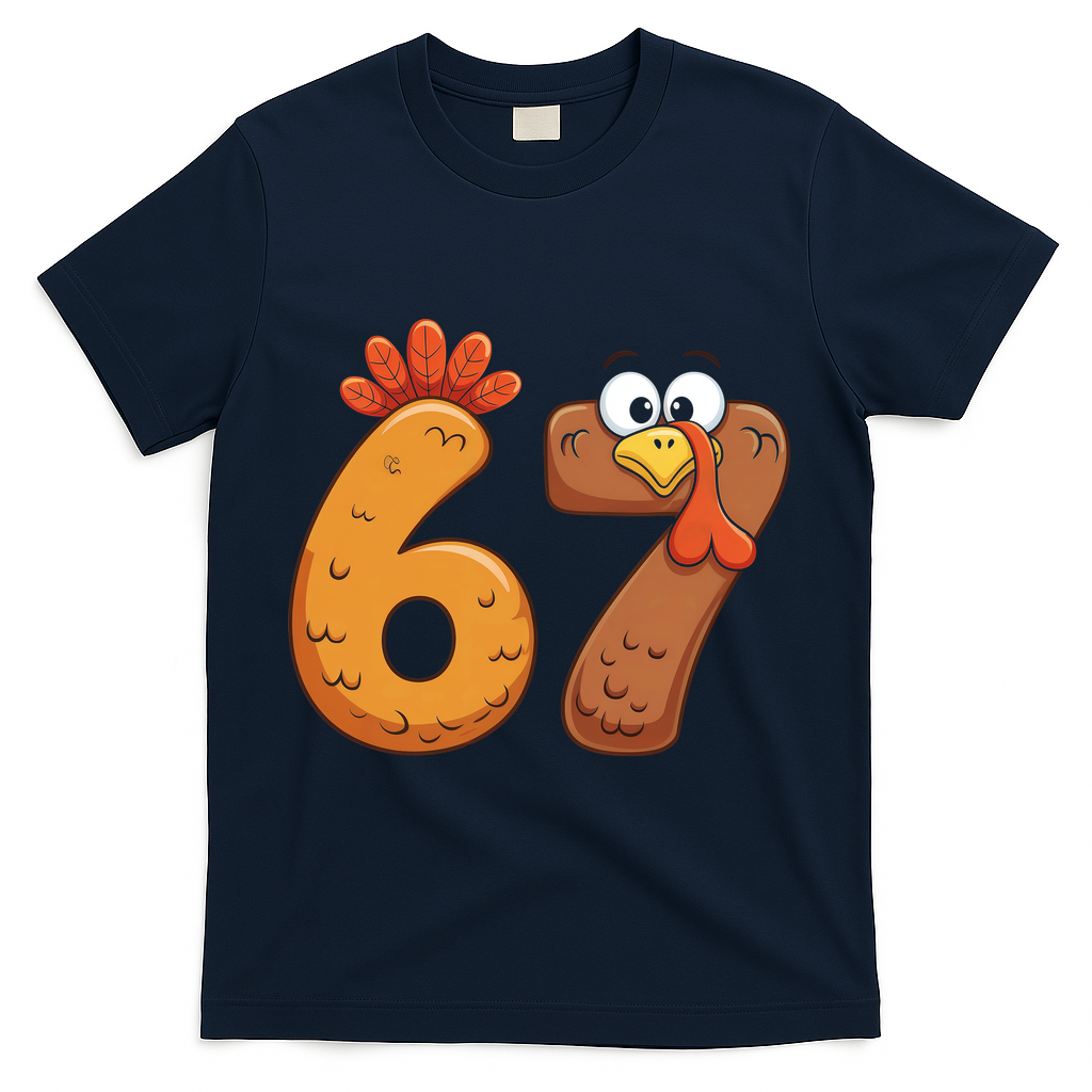 67 Thanksgiving Turkey T-Shirt - Navy